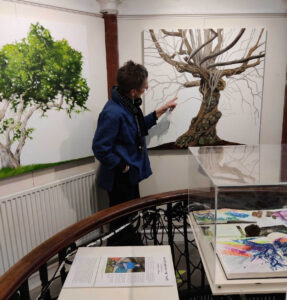Christine Allison and tree paintings