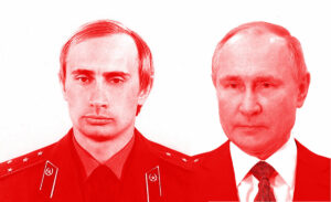 Putin as a young man and now.